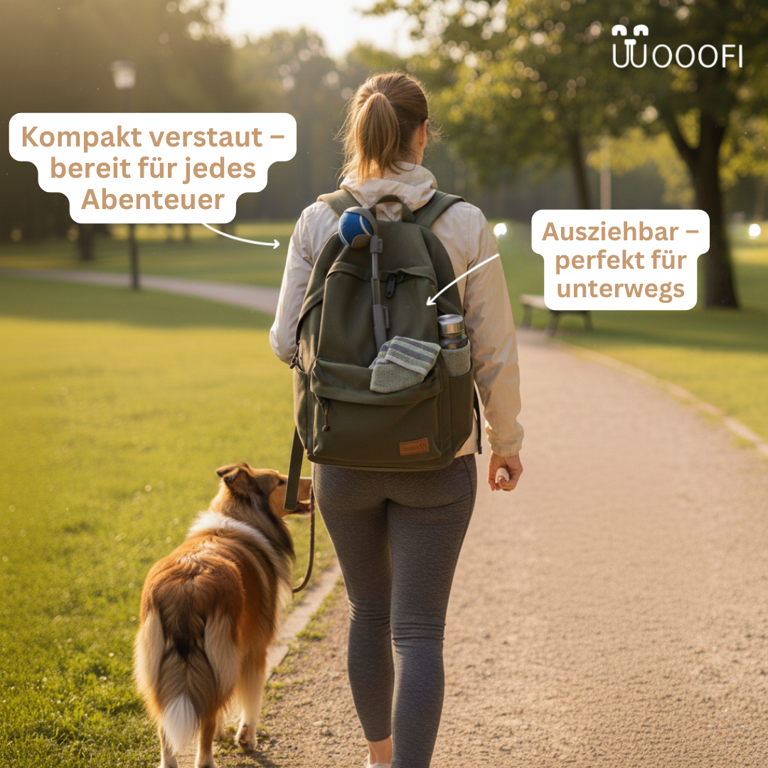 Wooofi Ballwerfer – Ausziehbar für extra Wurfweite!