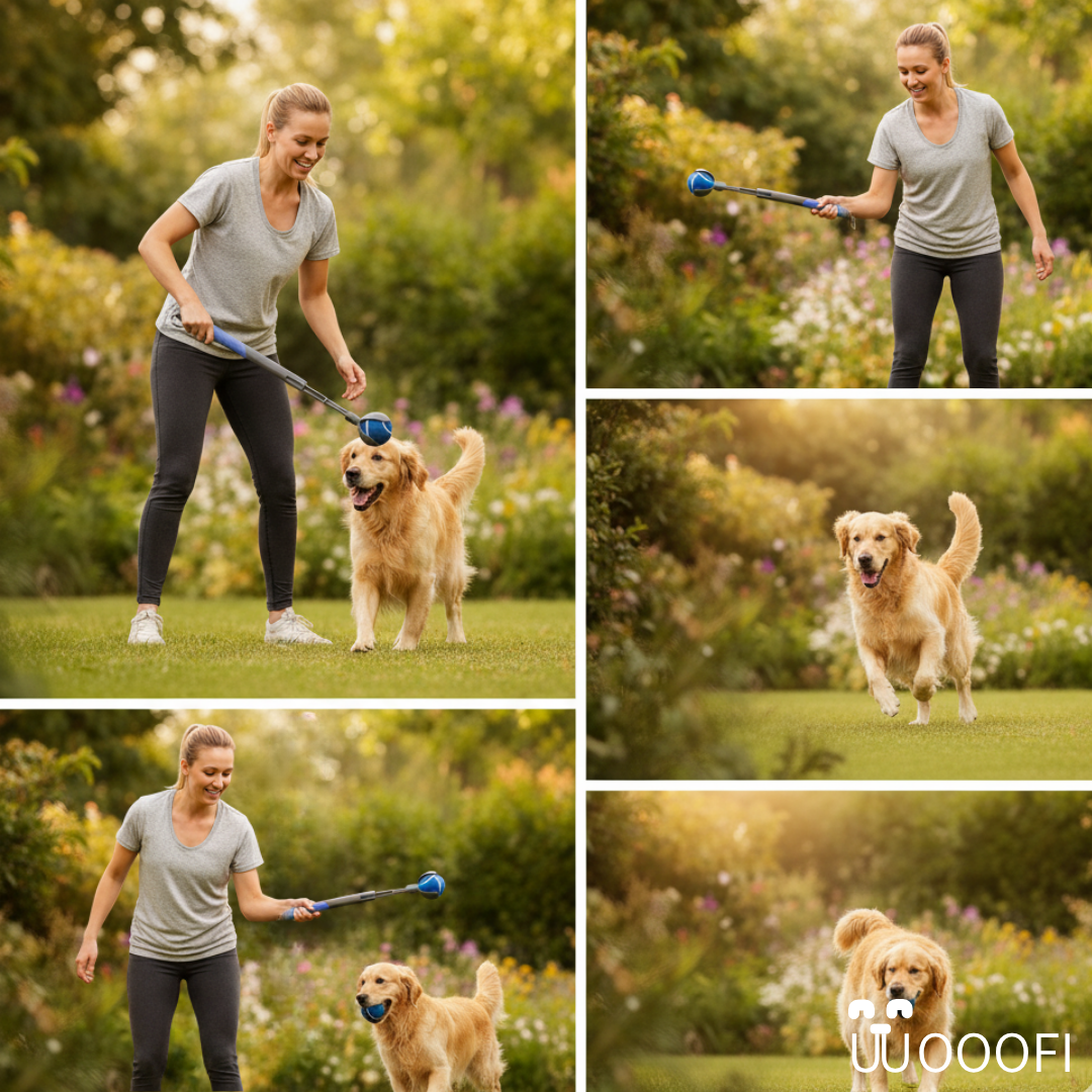 Wooofi Ballwerfer – Ausziehbar für extra Wurfweite!